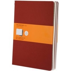 Moleskine Set of 3 Squared Cahier Journals XLarge Red