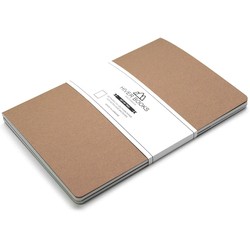 Hiver Books Set of 2 Plain Notebook Brown