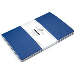 Hiver Books Set of 2 Plain Notebook Blue