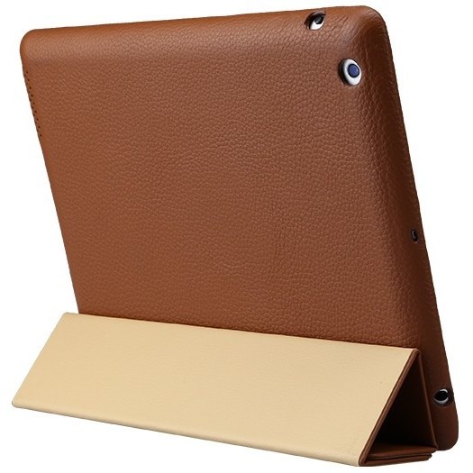 Jisoncase Vintage Real Leather Smart Cover for iPad 2/3/4