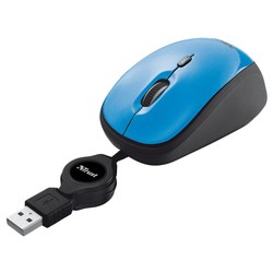 Trust Yvi Retractable Mouse (синий)