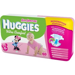 Huggies Ultra Comfort Girl 4 Plus / 60 pcs
