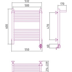 Sunerzha Bogema-E shelf 500x600 (бронзовый)