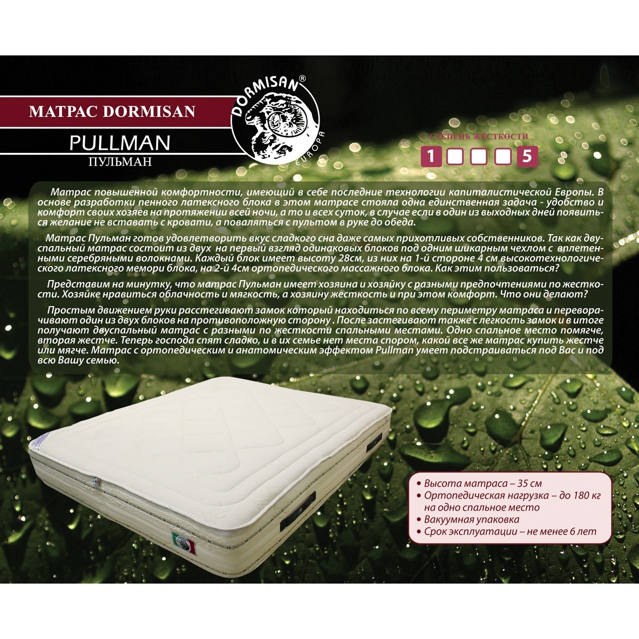 DORMISAN Pullman 180х200