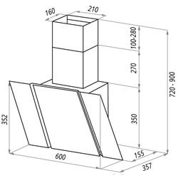 MAUNFELD TRENT GLASS 60 (белый)