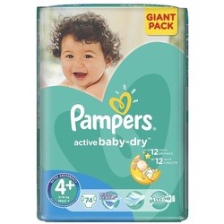 Pampers Active Baby-Dry 4 Plus / 74 pcs