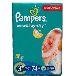 Pampers Active Baby-Dry 3 Plus / 74 pcs