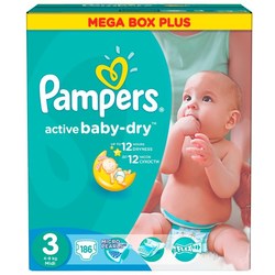 Pampers Active Baby-Dry 3 / 186 pcs