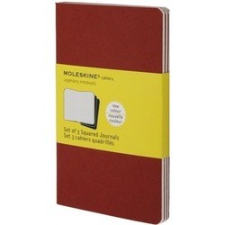 Moleskine Set of 3 Ruled Cahier Journals Pocket Red