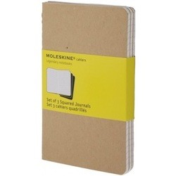 Moleskine Set of 3 Squared Cahier Journals Pocket Beige