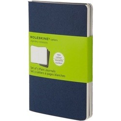 Moleskine Set of 3 Plain Cahier Journals Pocket Blue