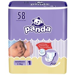 Panda Diapers 1 / 58 pcs
