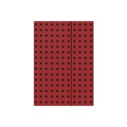 Paper-Oh Ruled Notebook Quadro B5 Red Black