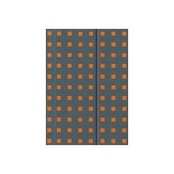 Paper-Oh Ruled Notebook Quadro B6 Grey Orange