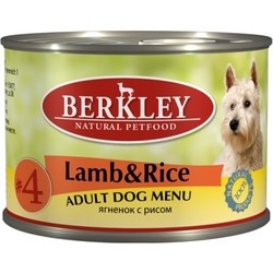 Berkley Adult Canned Lamb/Rice 0.2 kg