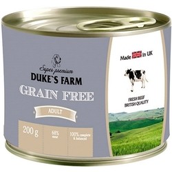 Dukes Farm Adult Canned Grain Free Beef 0.2 kg