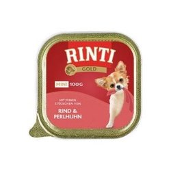 RINTI Adult Mini Gold Canned Beef/Numida 0.1 kg