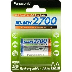 Panasonic High Capacity 2xAA 2700 mAh