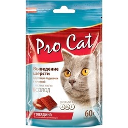 Pro Cat Crunchy Pillows Hairball Control Beef 0.06 kg