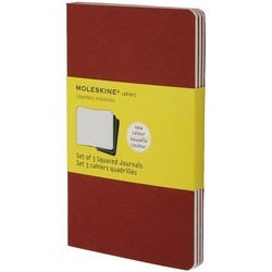 Moleskine Set of 3 Squared Cahier Journals Large Red
