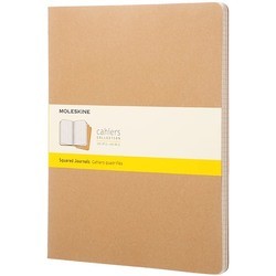 Moleskine Set of 3 Squared Cahier Journals XXL Beige