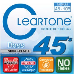 Cleartone Nickel-Plated Medium Bass 45-105